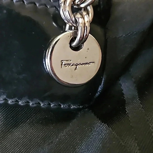 Ferragamo Patent Leather and Nylon Cosmetics Pouch - Picture 2 of 4